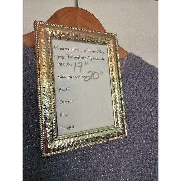 Lauren Conrad XS Gray Silver Cable Knit Ruffle Shoulder Sweater - Picture 9 of 10